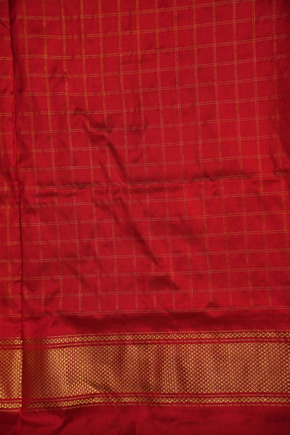 Pure Ikkat Soft Silk Saree - Coffee with Red