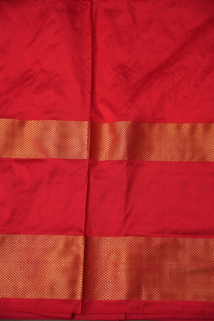 Pure Ikkat Soft Silk Saree - Yellow & Red