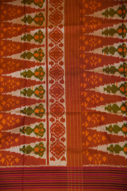 Pure Ikkat Soft Silk Saree - Mustard Yellow
