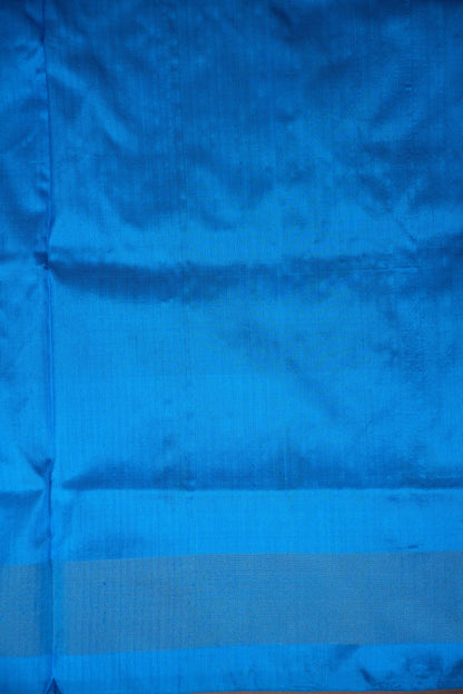 Pure Ikkat Soft Silk Saree - Orange & Blue