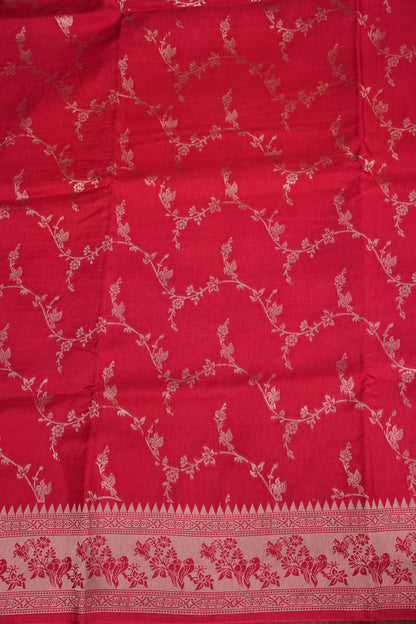 Banarasi Silk Saree – Pink with Antique Gold Zari Floral Weave