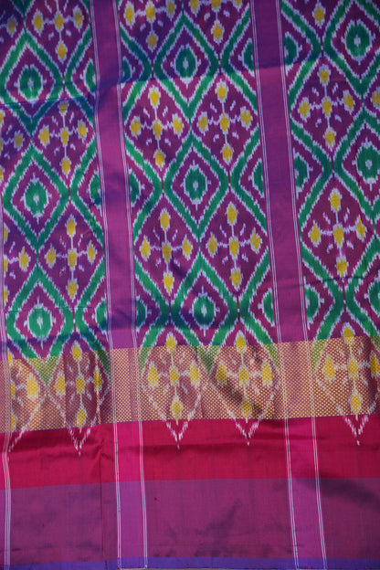 Pure Ikkat Soft Silk Saree - Yellow