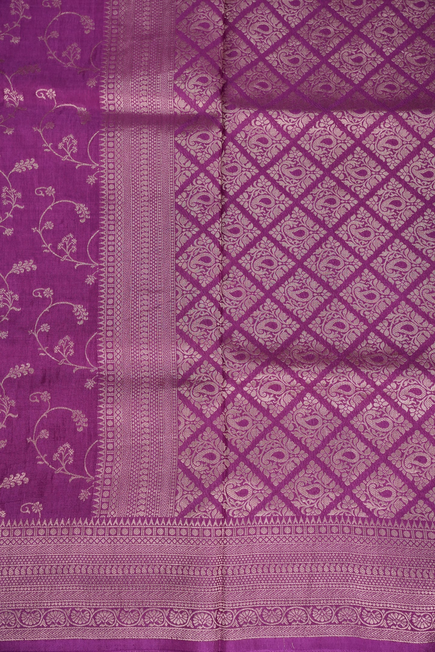 Banarasi Silk Saree – Elegant Orchid Pink with Intricate Subtle Gold Zari Weave
