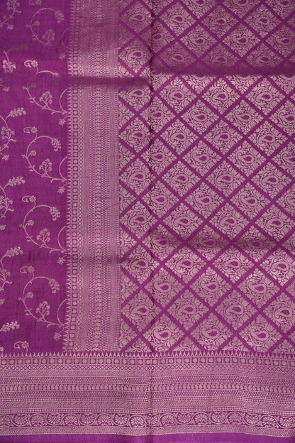 Banarasi Silk Saree – Elegant Orchid Pink with Intricate Subtle Gold Zari Weave