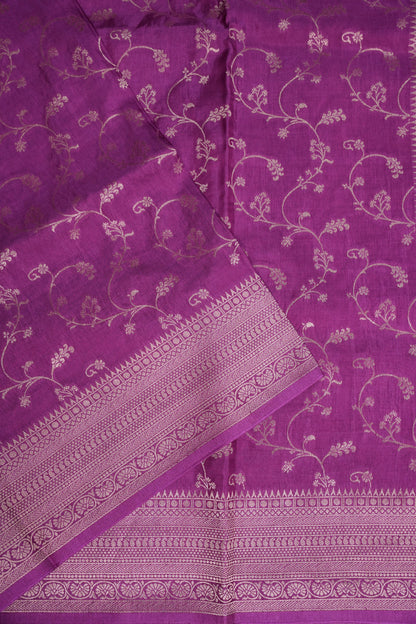 Banarasi Silk Saree – Elegant Orchid Pink with Intricate Subtle Gold Zari Weave