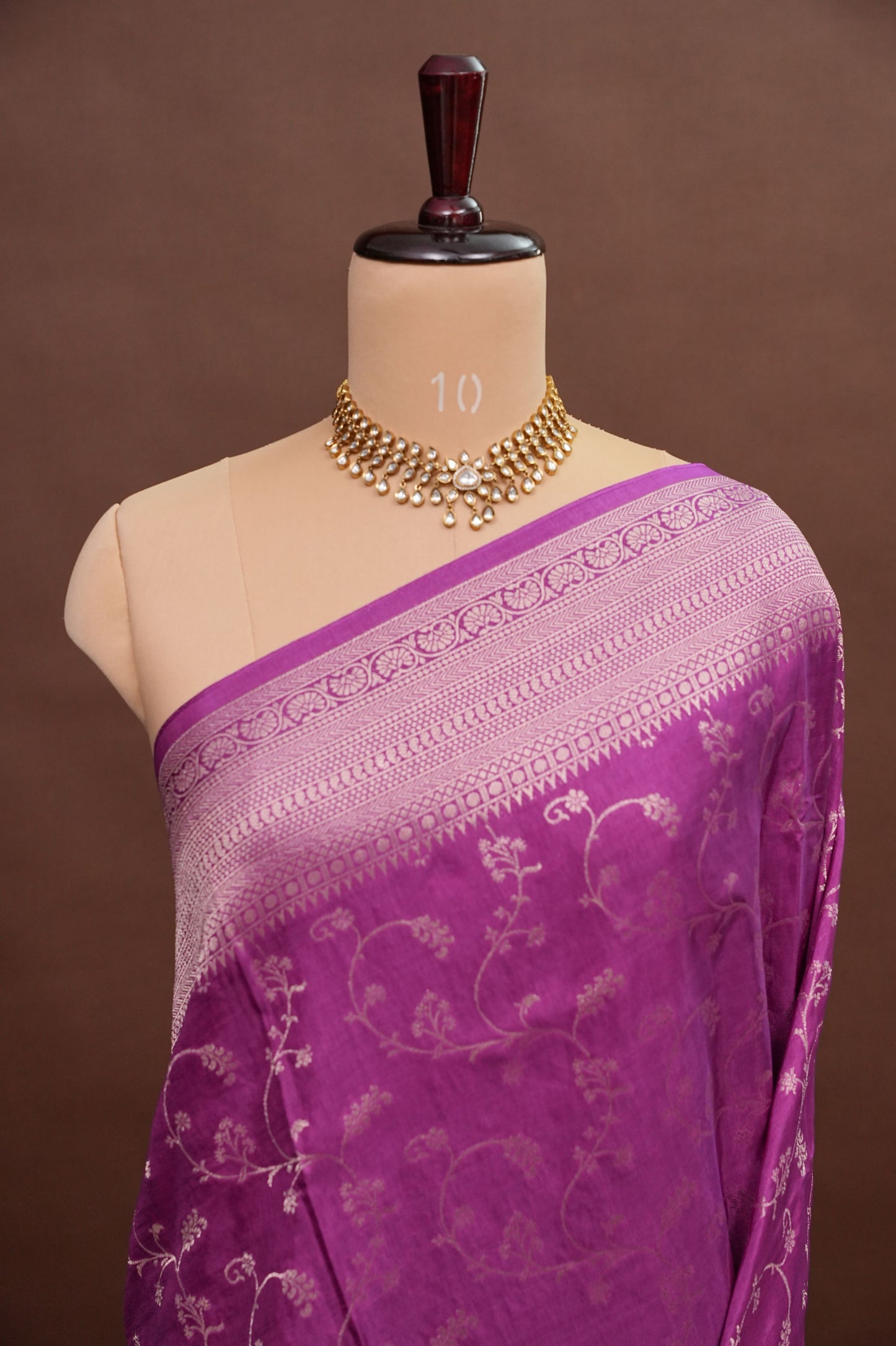 Banarasi Silk Saree – Elegant Orchid Pink with Intricate Subtle Gold Zari Weave