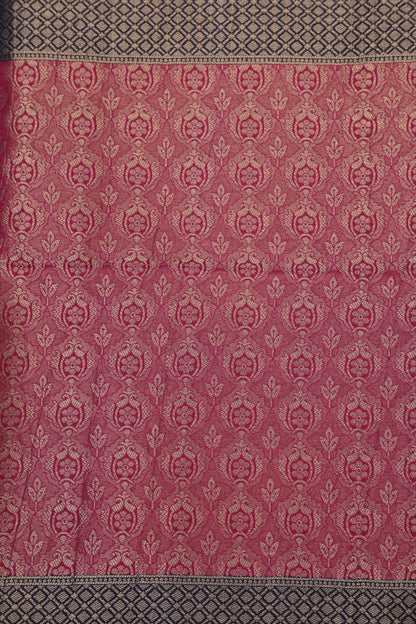 Kashmiri Pashmina Story Telling Saree - Navy Blue & Pink