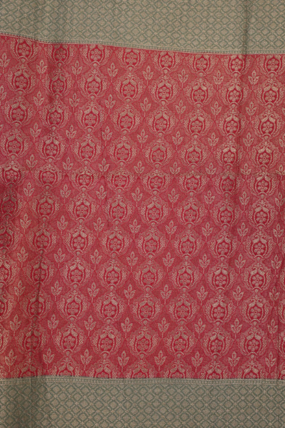 Kashmiri Pashmina Story Telling Saree - Sage Green
