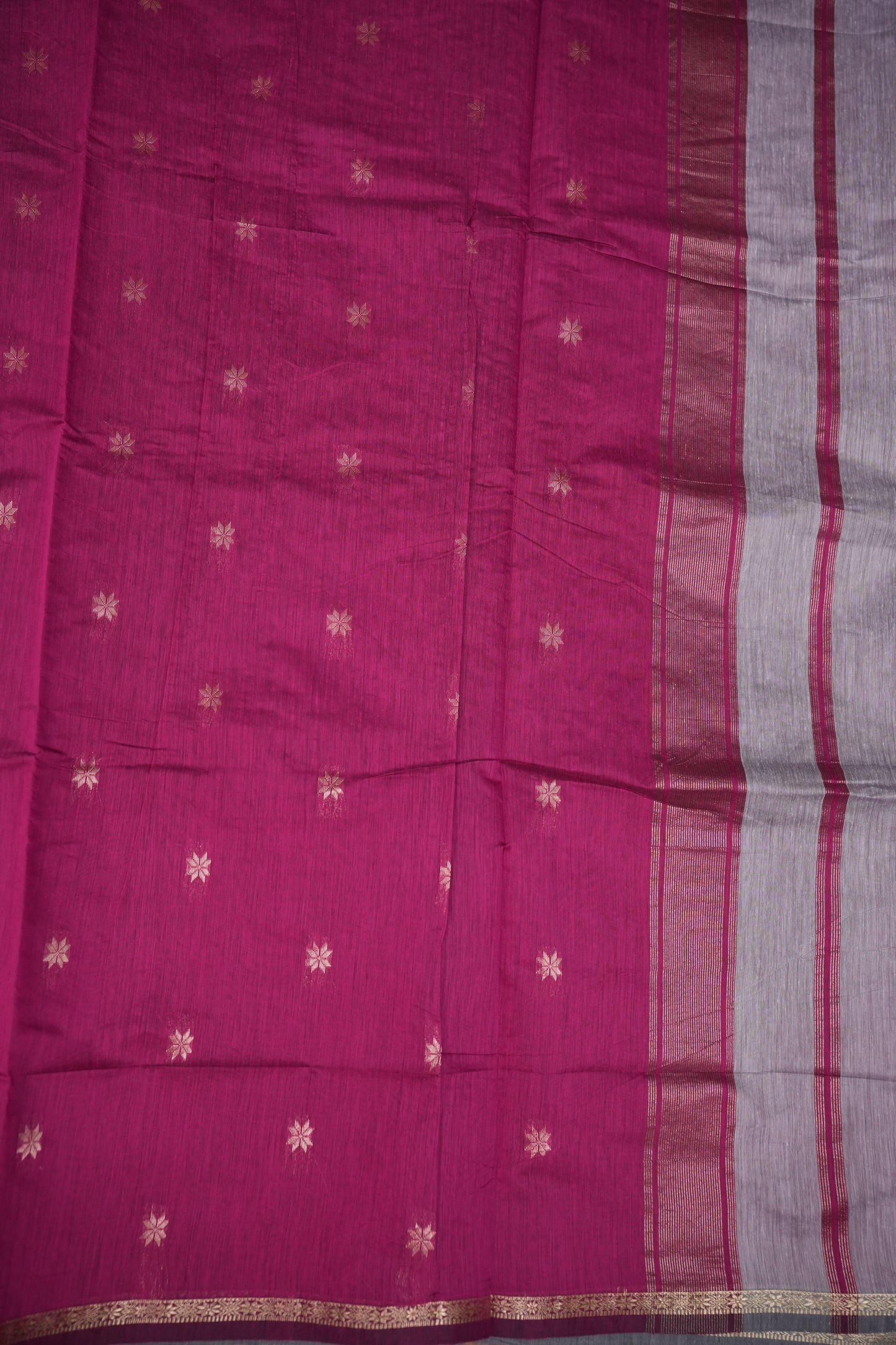Maheshwari Silk Cotton Saree|Lavender and Pink