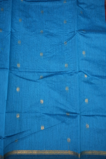 Maheshwari Silk Cotton Saree | Red and Blue
