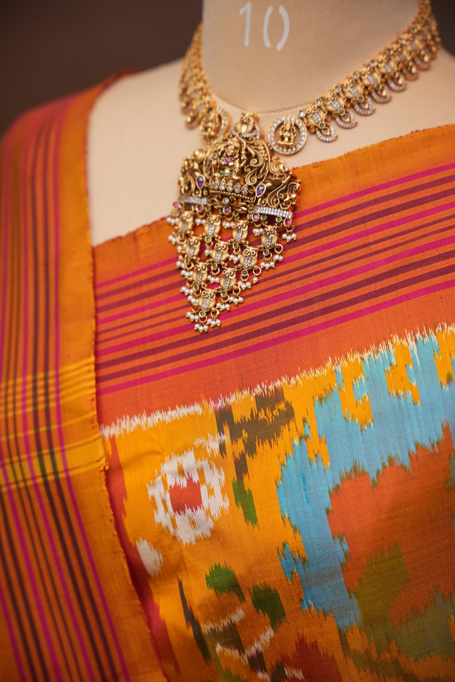 Pure Ikkat Soft Silk Saree - Mustard Yellow