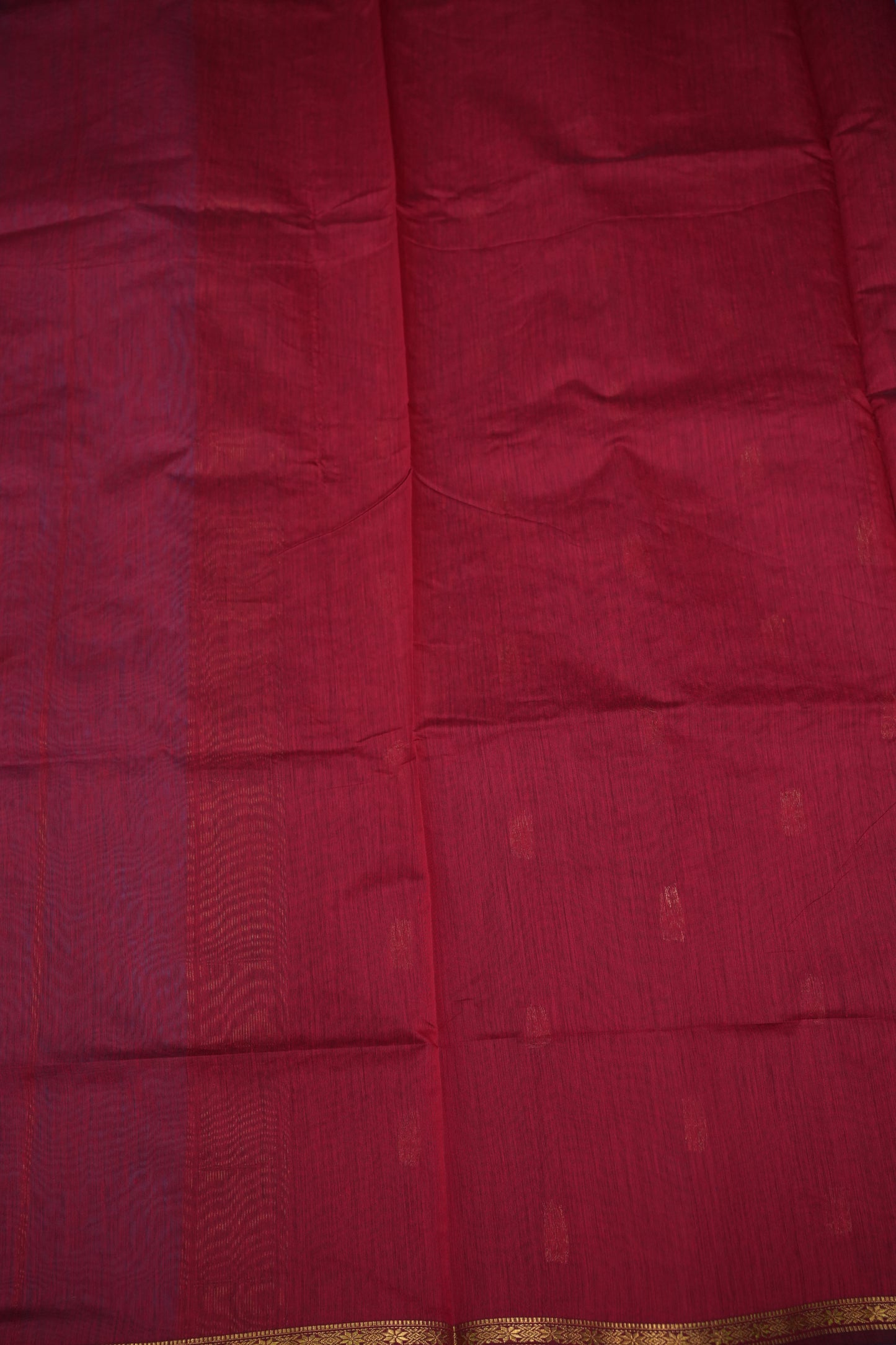 Maheshwari Silk Cotton Saree | Red and Blue