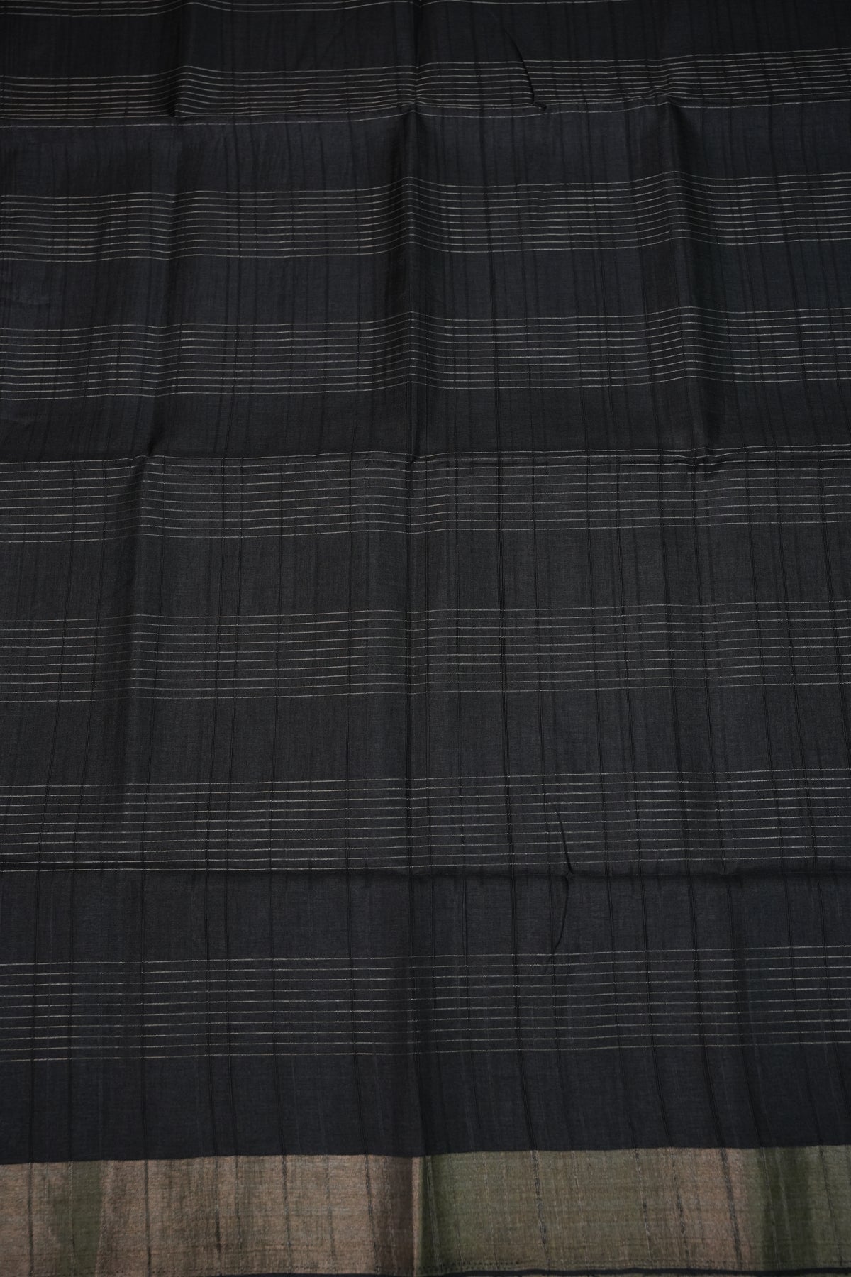 Semi Tussar Linen Silk Saree – Black