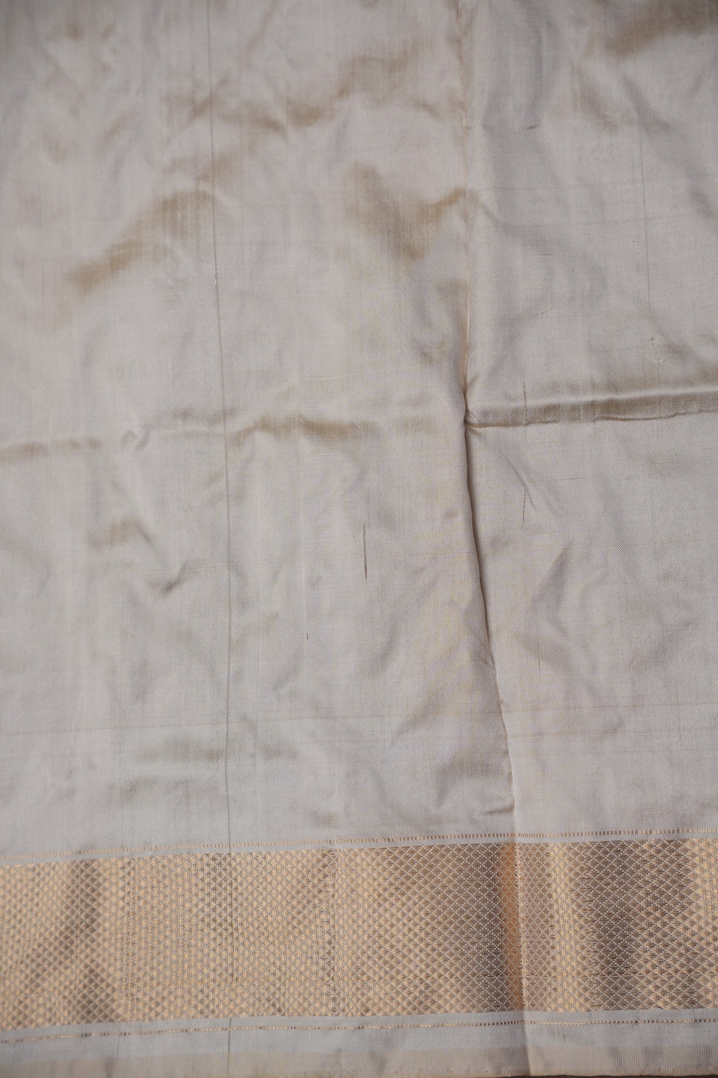 Pure Ikkat Soft Silk Saree - Purple & Ivory