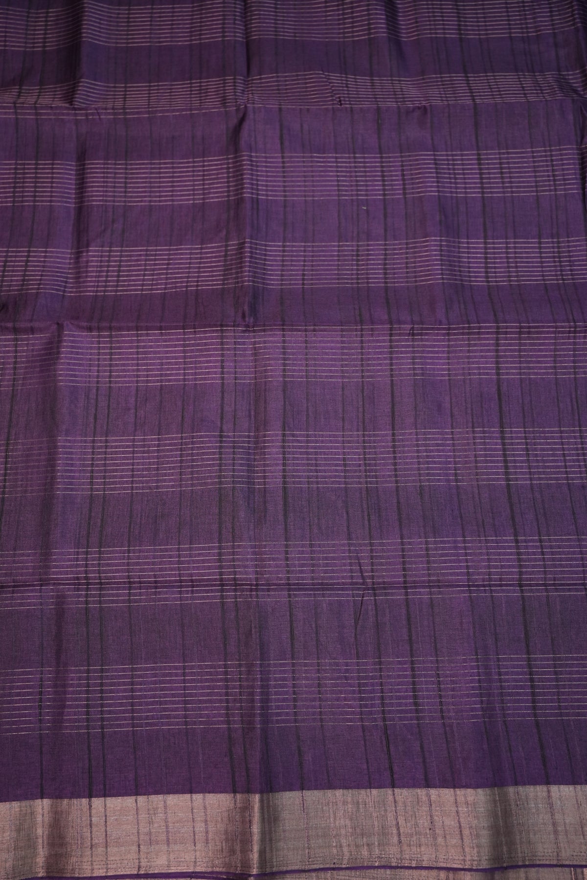 Semi Tussar Linen Silk Saree – Purple