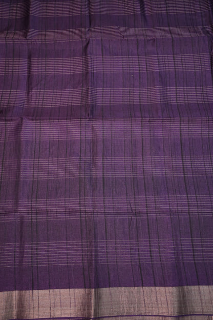 Semi Tussar Linen Silk Saree – Purple
