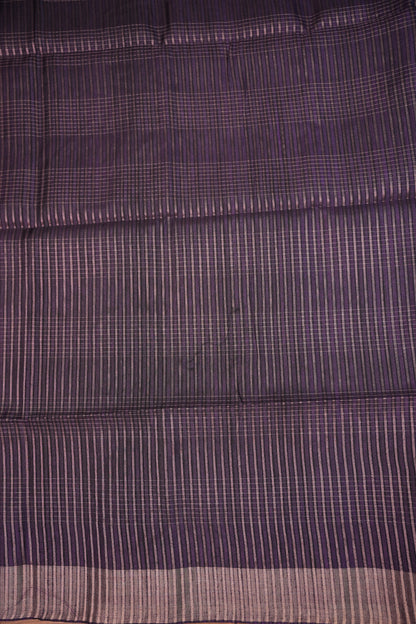 Semi Tussar Linen Silk Saree – Purple