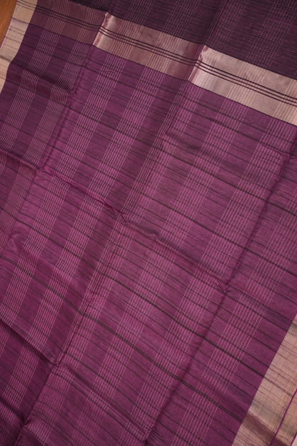 Semi Tussar Linen Silk Sarees - Purple