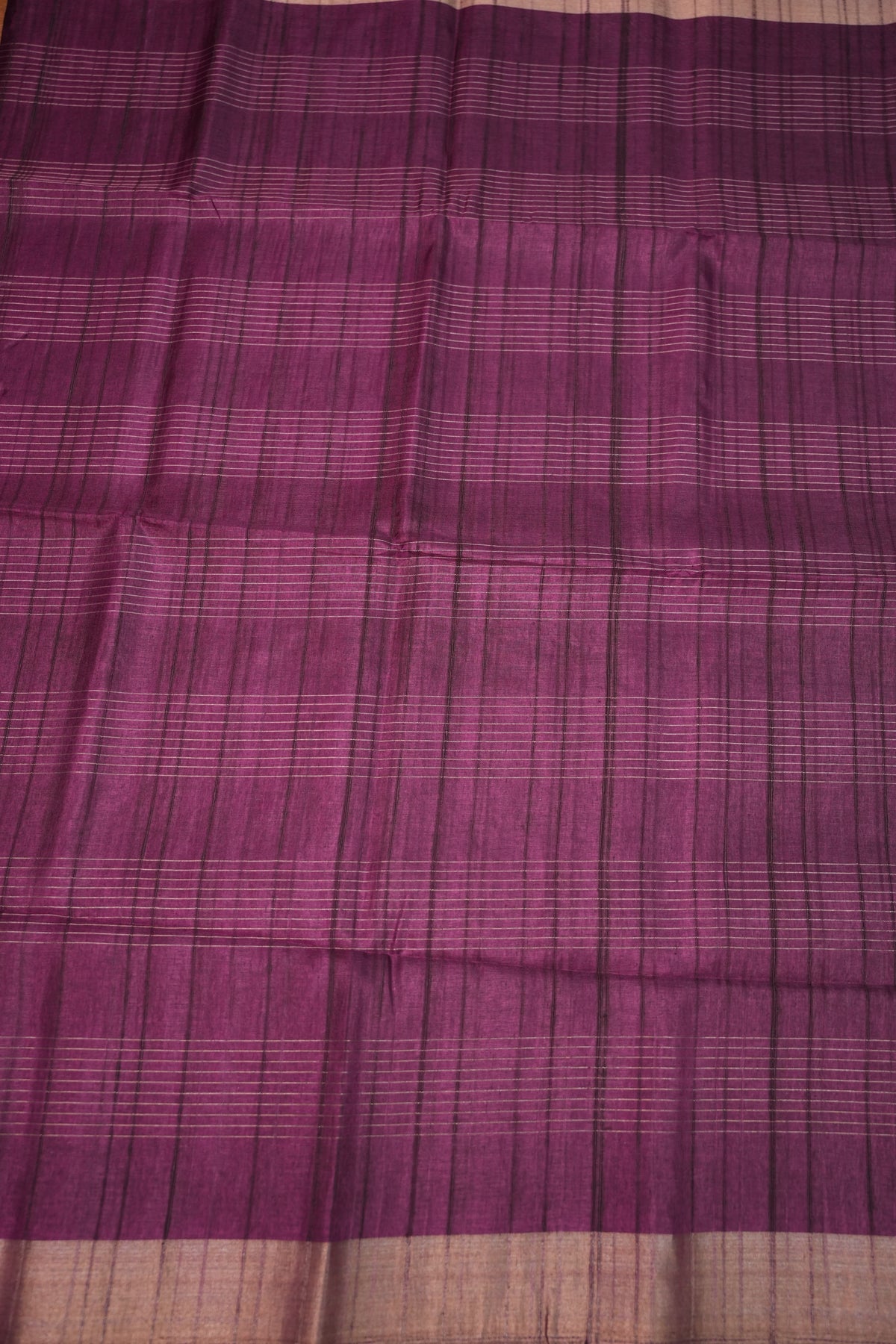 Semi Tussar Linen Silk Sarees - Purple