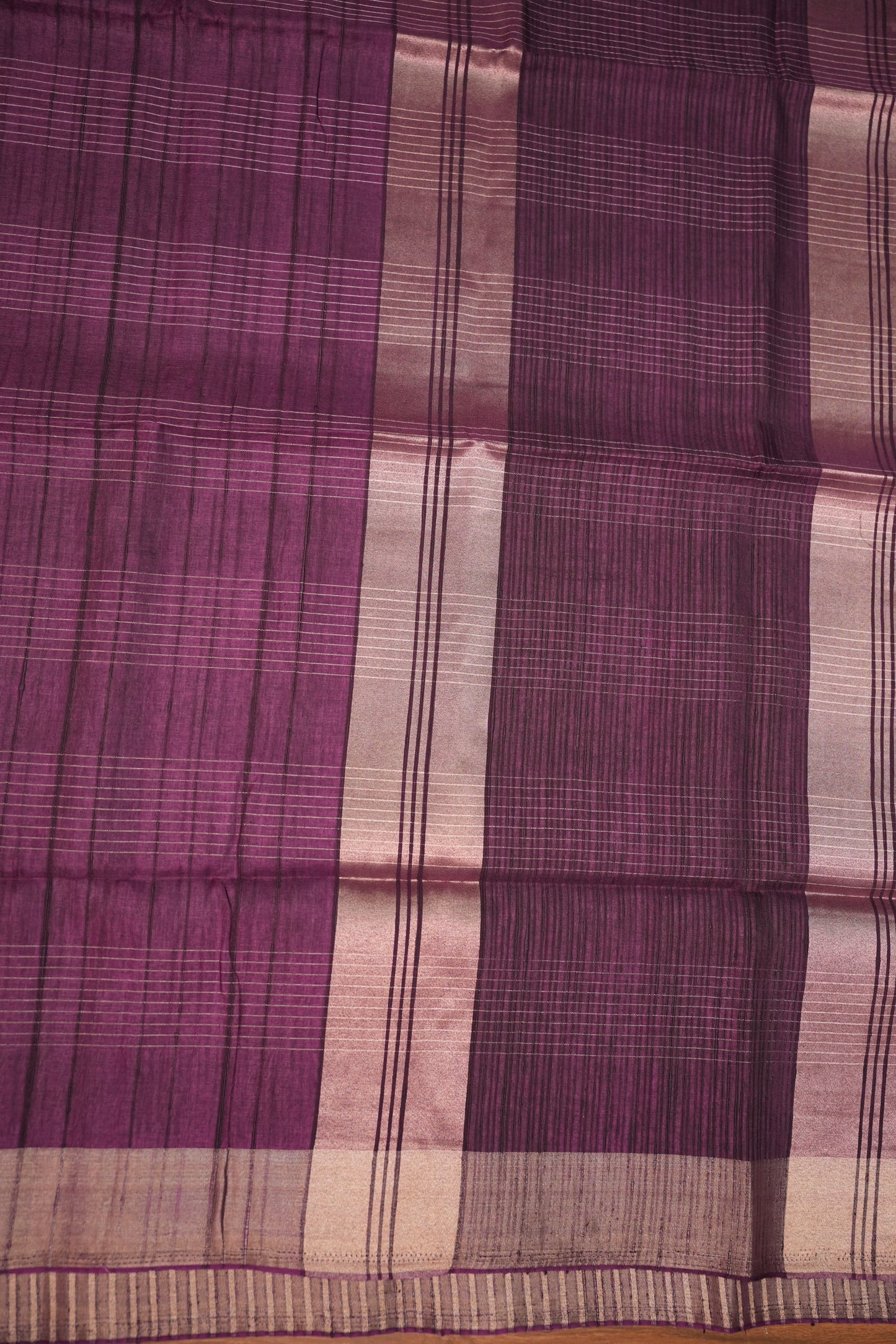 Semi Tussar Linen Silk Sarees - Purple