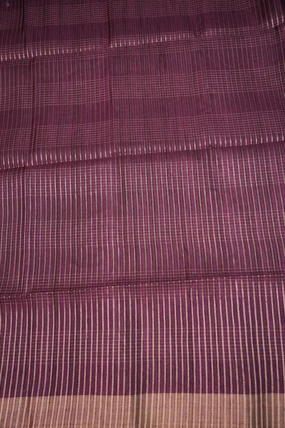 Semi Tussar Linen Silk Sarees - Purple