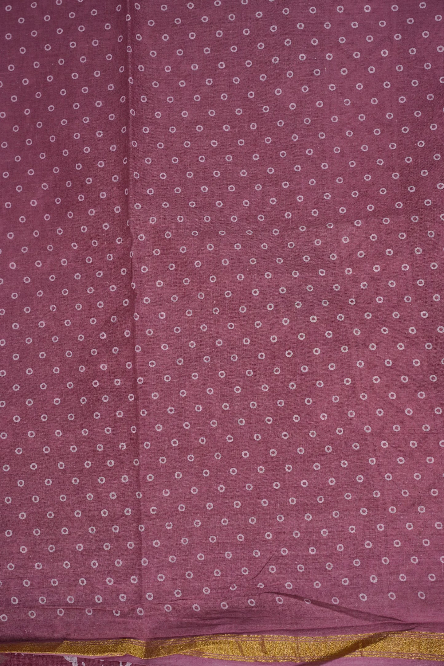 Rustic Charm Handloom cotton Saree – Dusty Rose with Tribal-Inspired Motifs