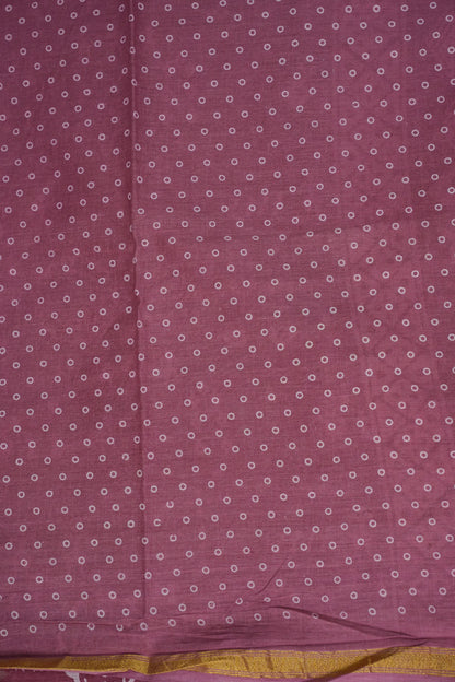 Rustic Charm Handloom cotton Saree – Dusty Rose with Tribal-Inspired Motifs