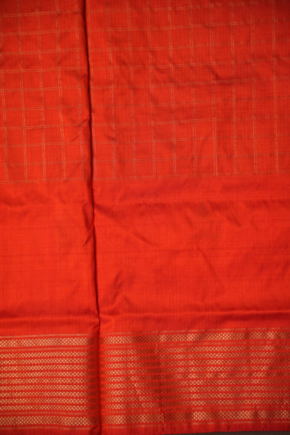 Pure Ikkat Soft Silk Saree - Blue & Orange