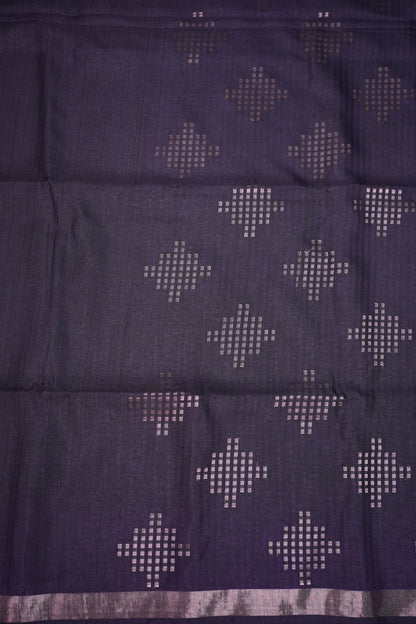 Linen Tussar Silk Saree – Purple