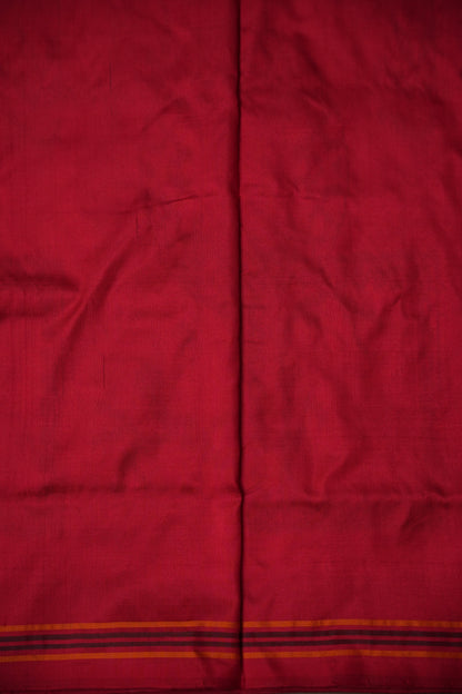 Pure Ikkat Soft Silk Saree - Baby Pink & Red