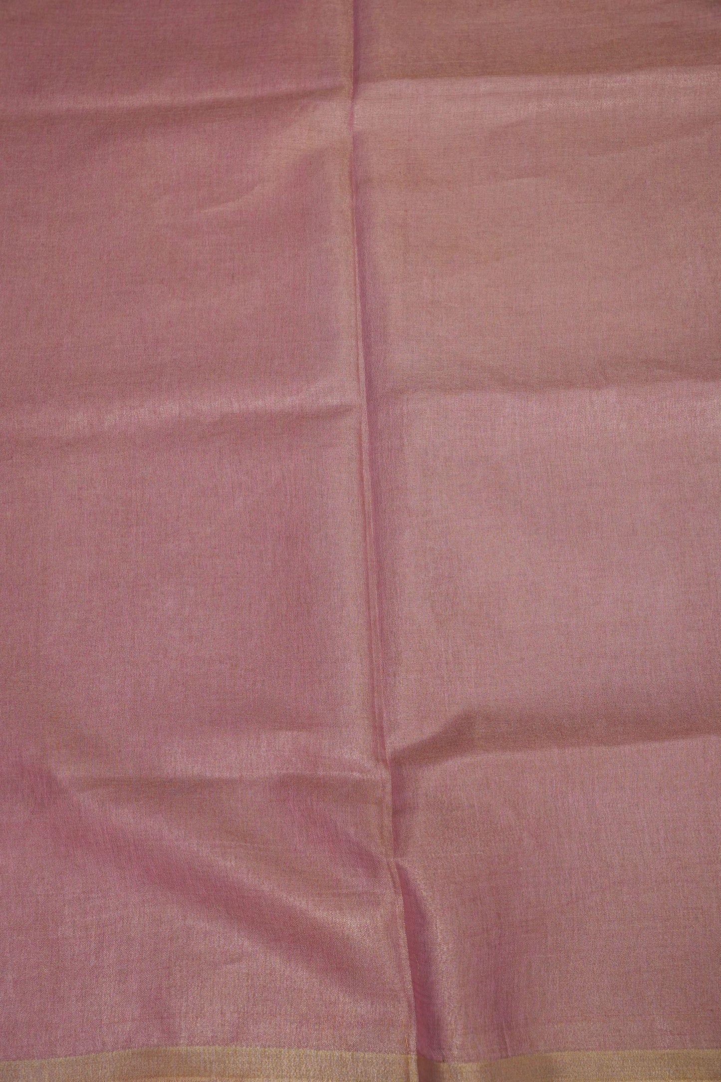 Blush Pink & Gold Tissue Linen Saree