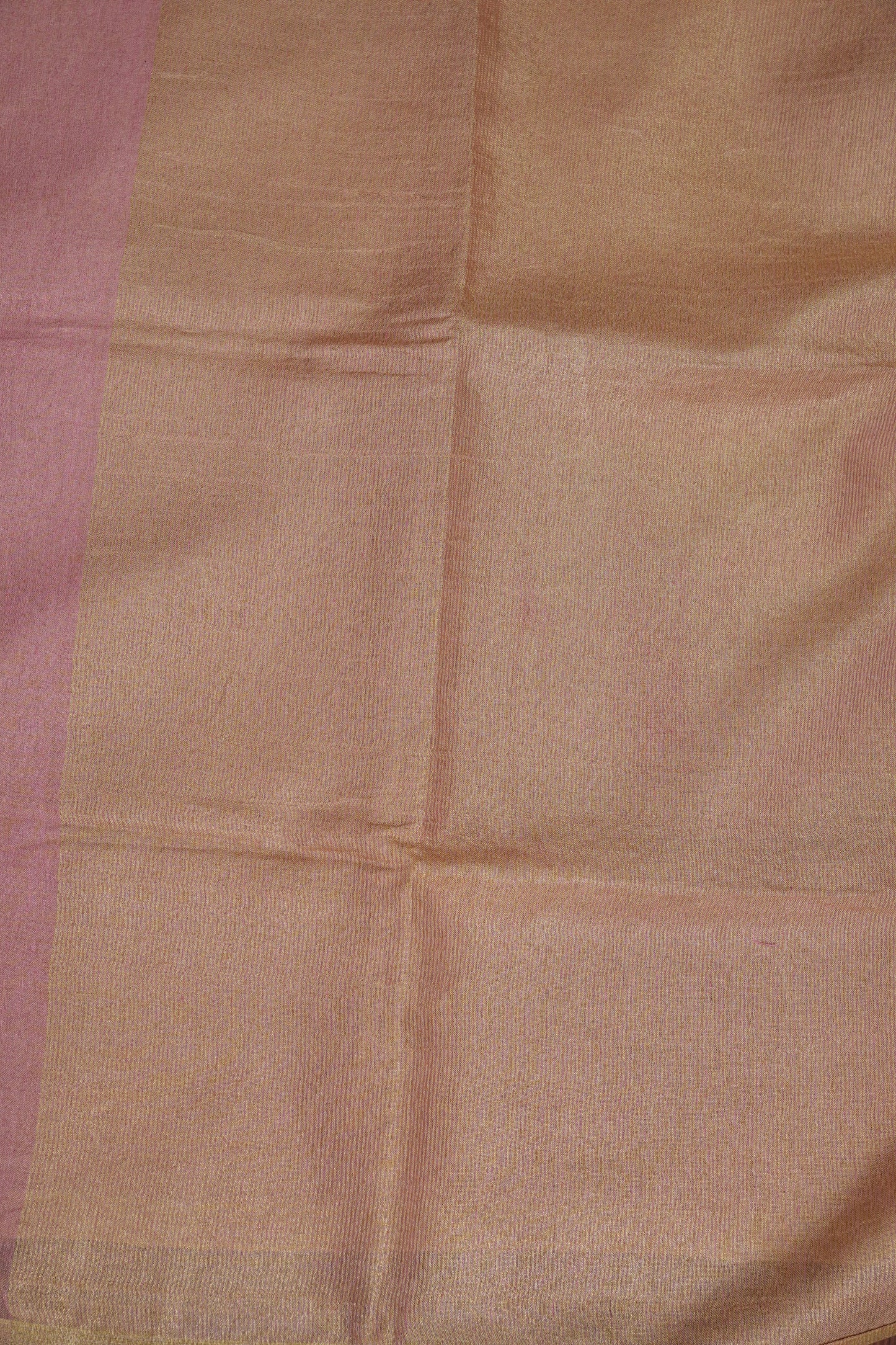Blush Pink & Gold Tissue Linen Saree