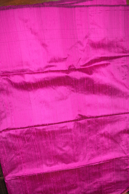 Pure Raw Silk Saree – Coffee Brown & Hot Pink