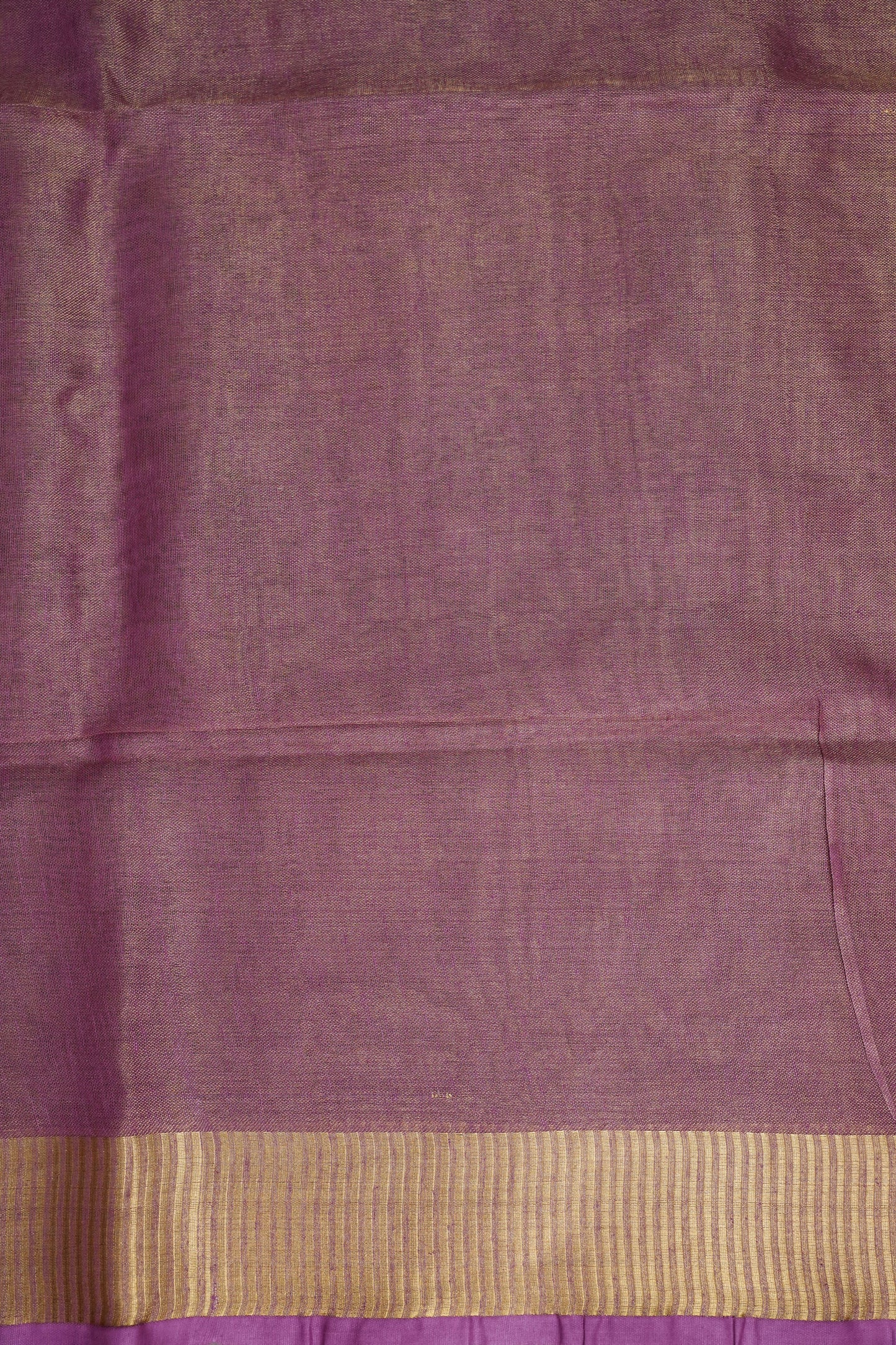 Rose Pink & Champagne Gold Tissue Linen Saree with Zari Border
