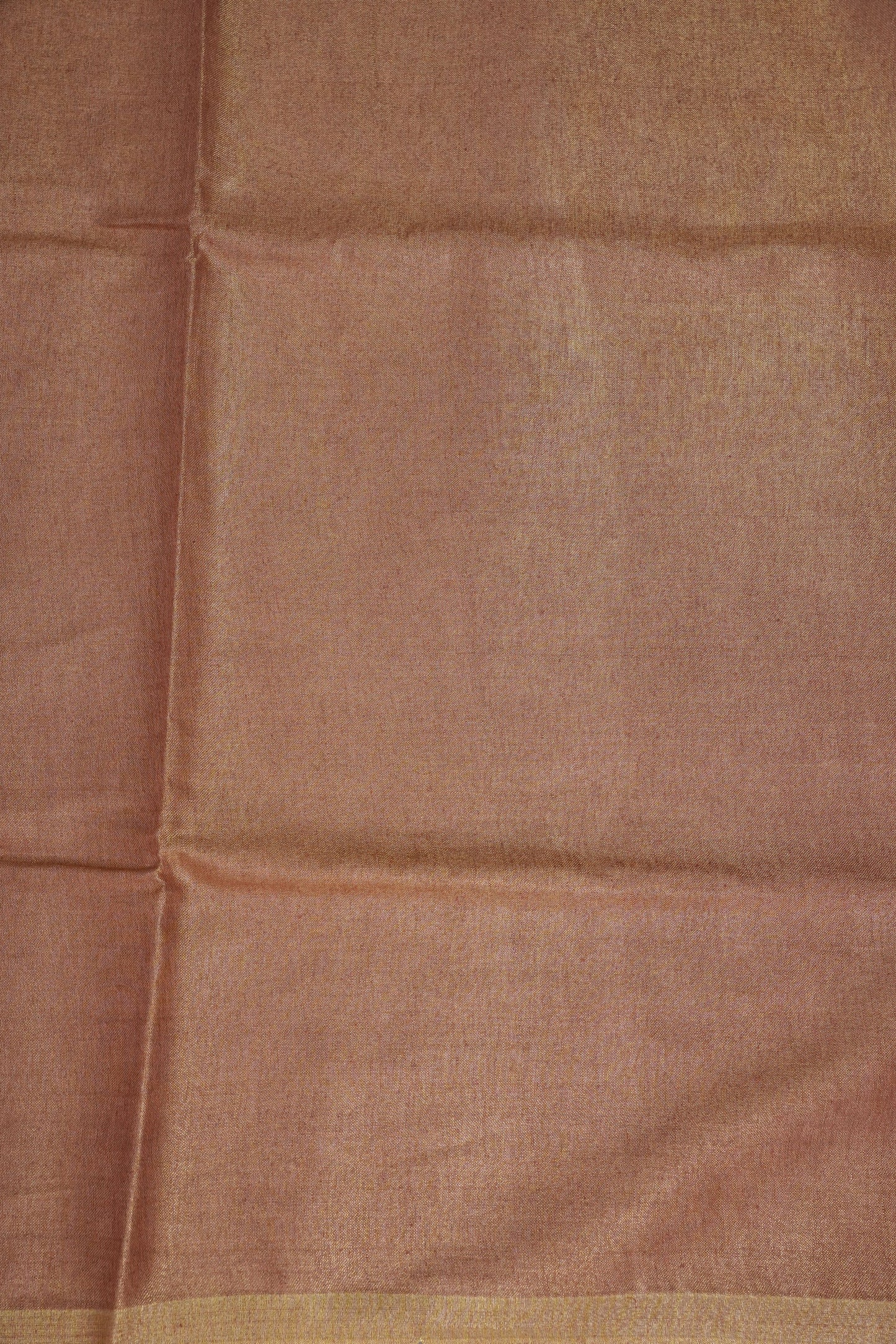 Peach Blush & Soft Gold Tissue Linen Saree