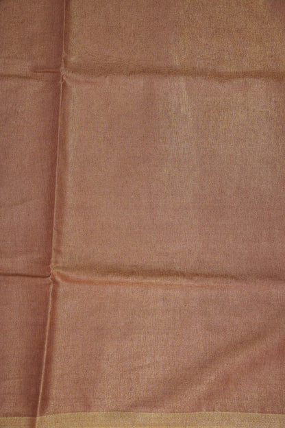 Peach Blush & Soft Gold Tissue Linen Saree