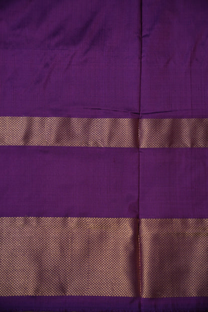 Pure Ikkat Soft Silk Saree - Blue & Deep Purple