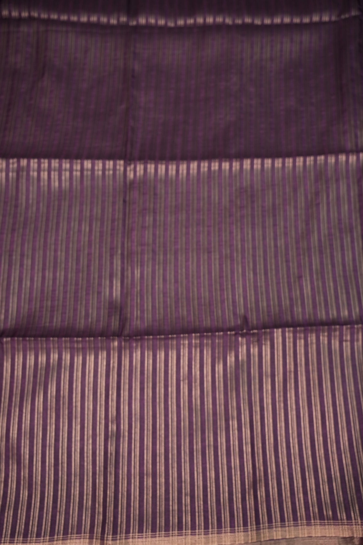 Soft Tussar Raw Silk Saree with Kalamkari Printed Blouse – Deep Purple