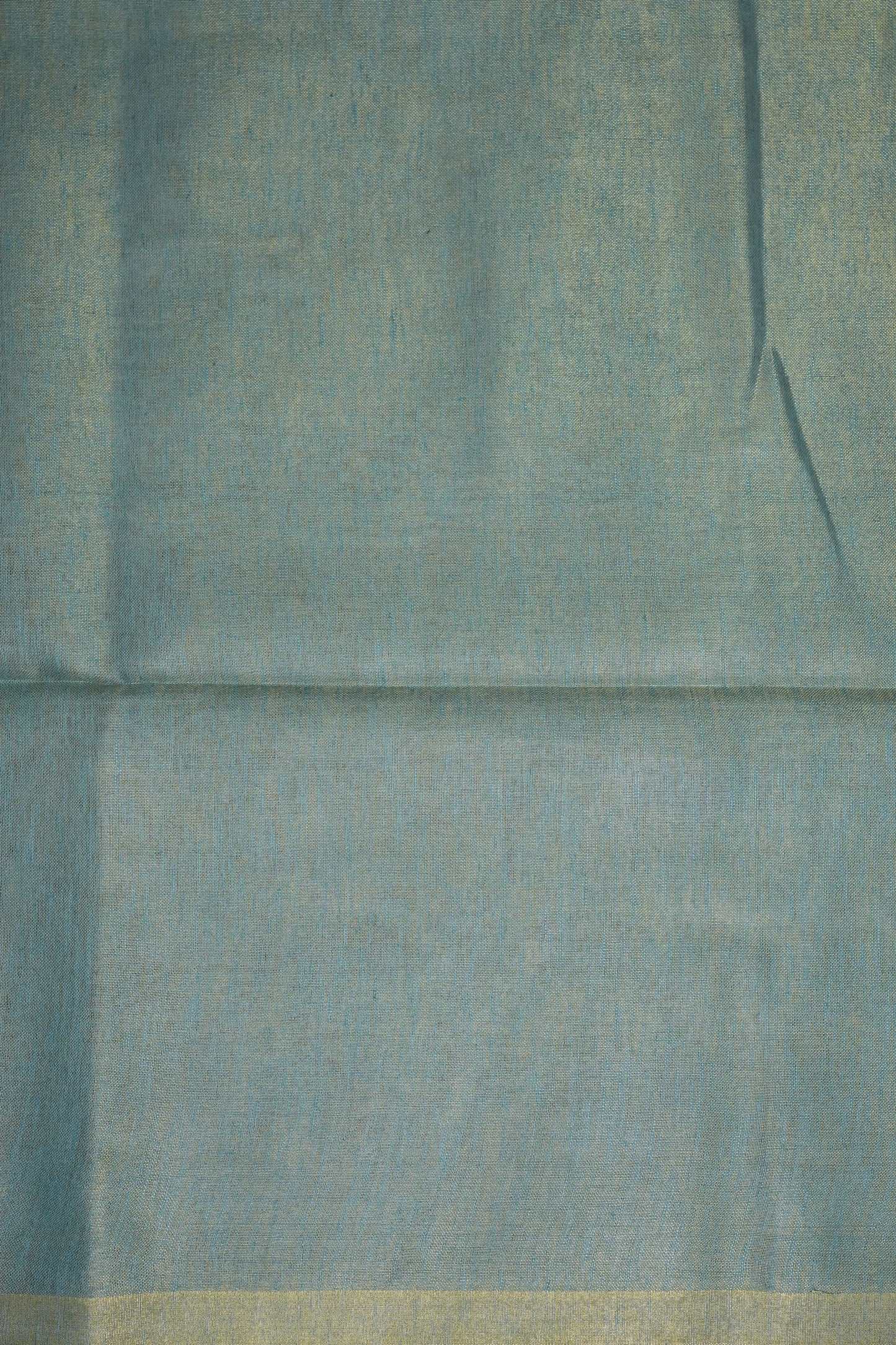 Powder Blue & Lime Gold Tissue Linen Saree