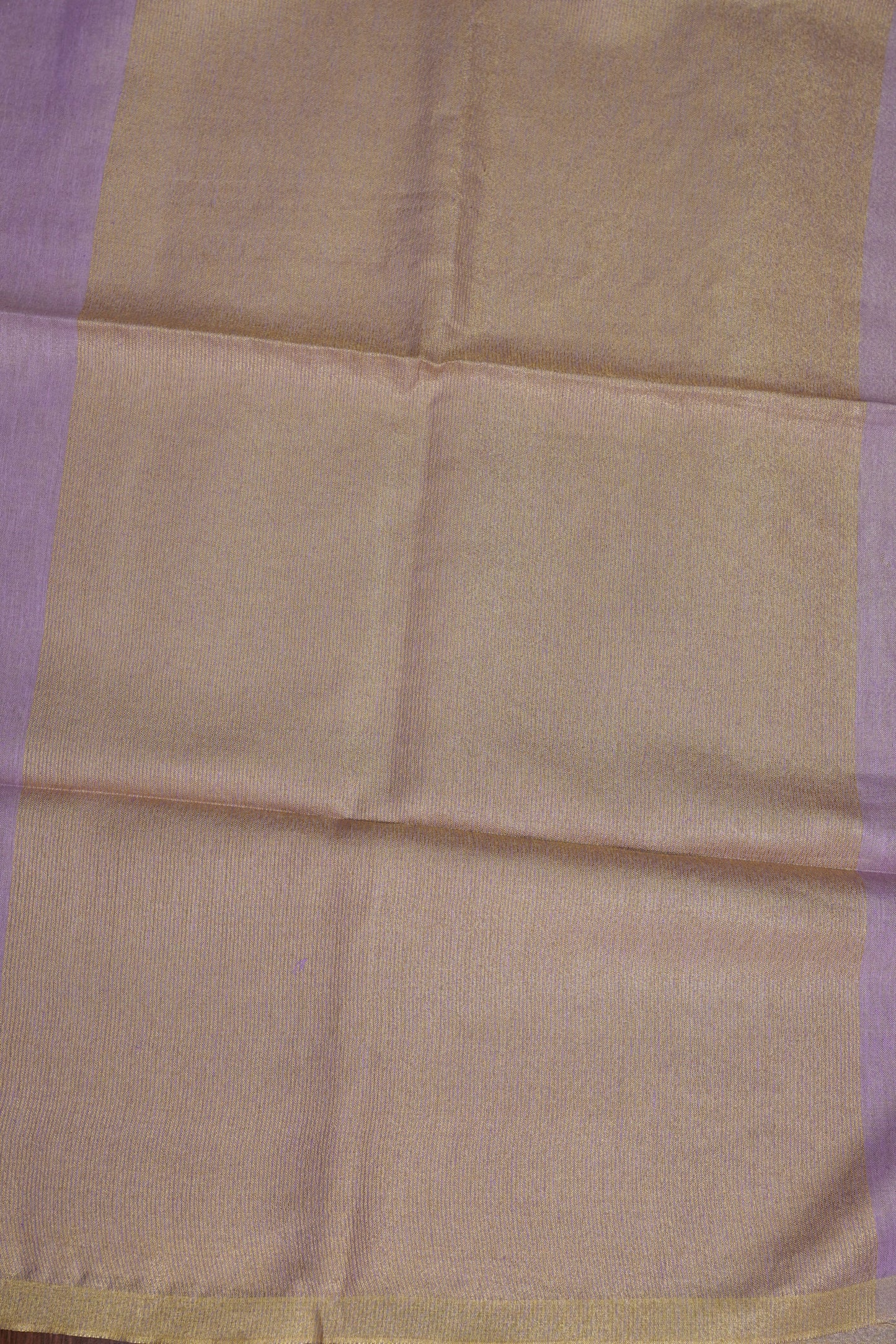 Soft Lilac Purple & Champagne Gold Tissue Linen Saree