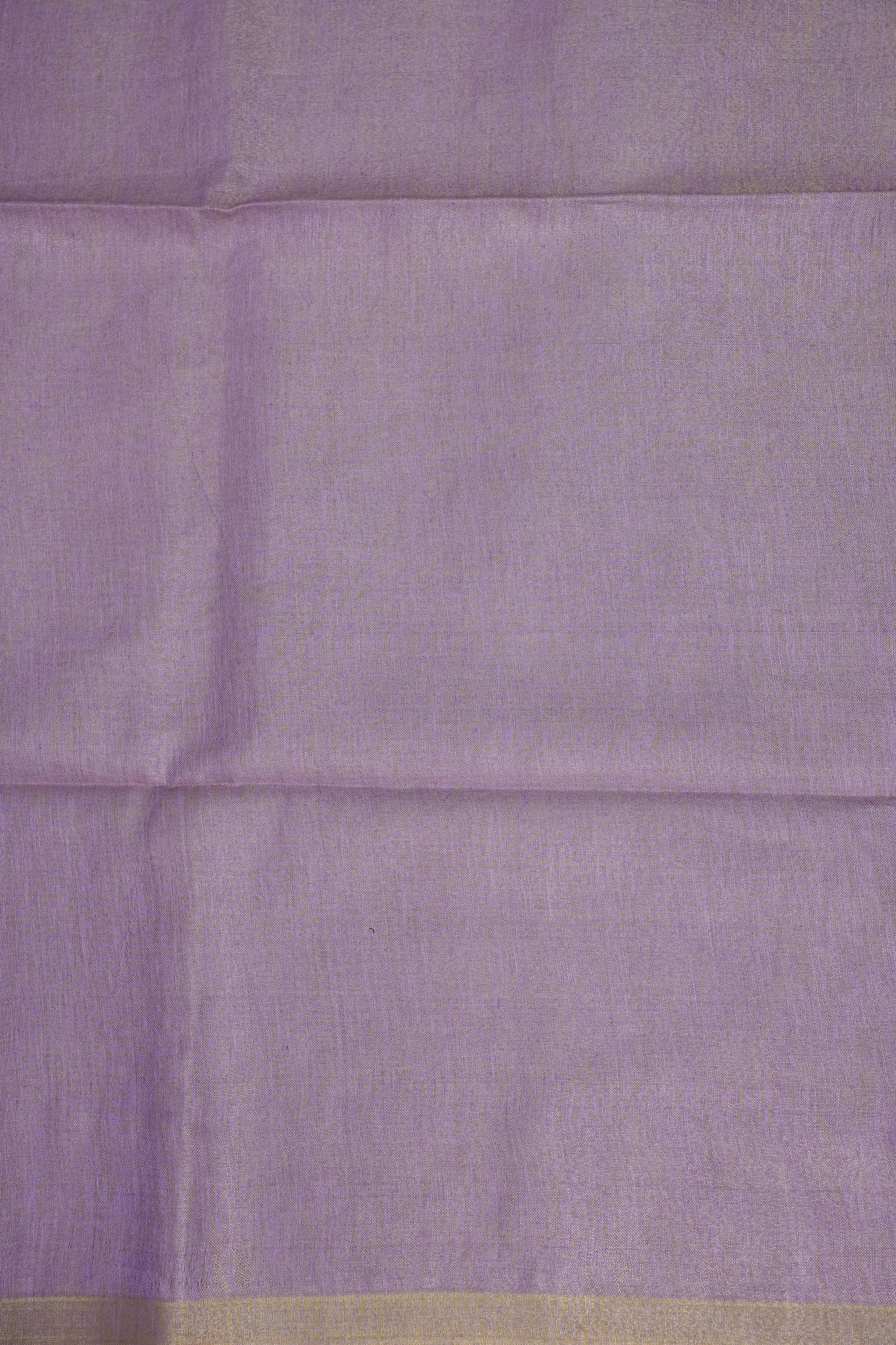 Soft Lilac Purple & Champagne Gold Tissue Linen Saree