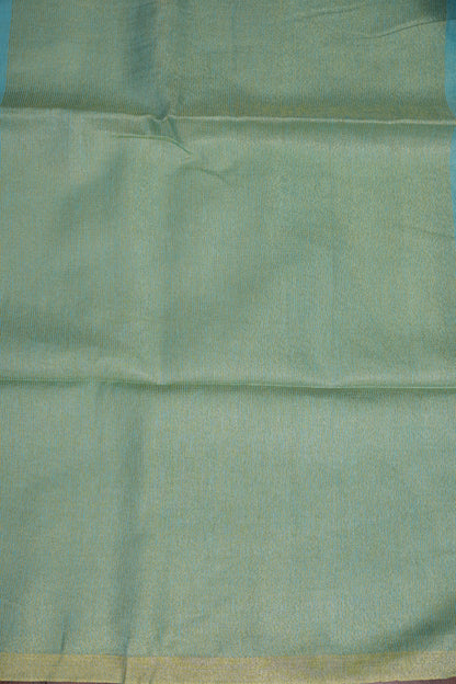 Sky Blue & Soft Gold Tissue Linen Saree