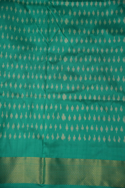 Pure Ikkat Soft Silk Saree - Magenta & Sea Green