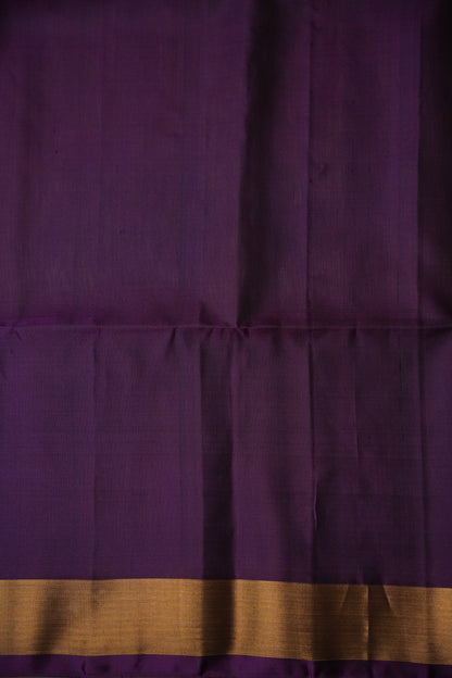 Pure Ikkat Soft Silk Saree - Purple & Yellow