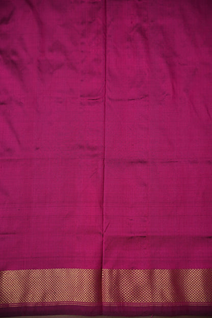 Pure Ikkat Soft Silk Saree - Wine & Blue