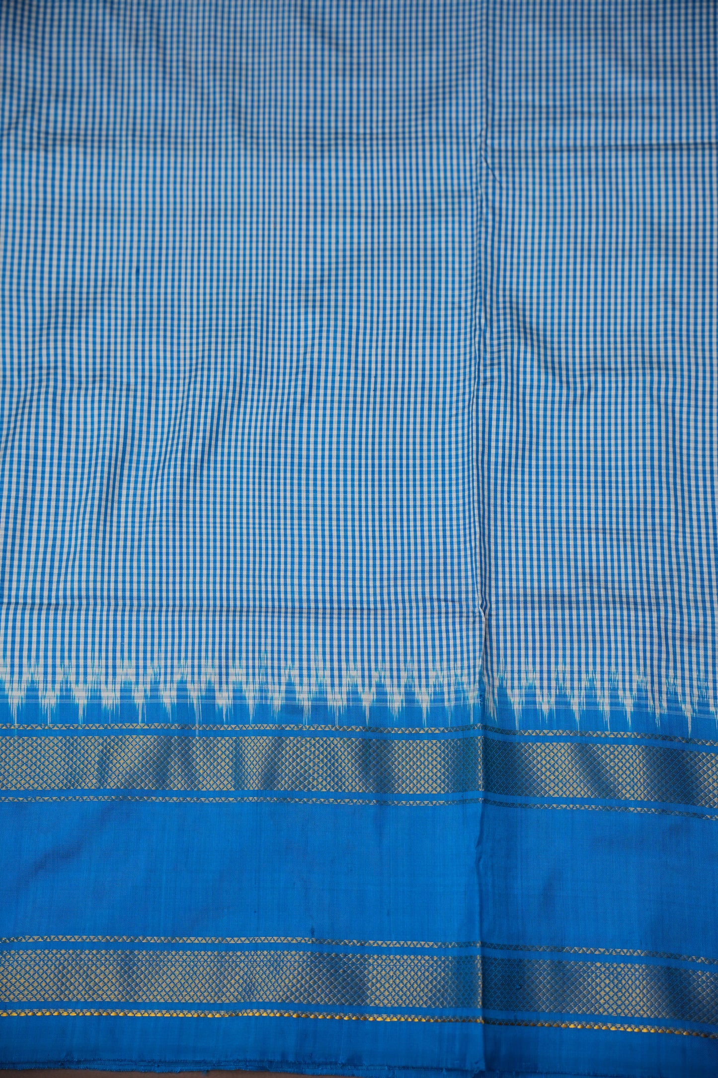 Pure Ikkat Silk Soft Saree - Blue
