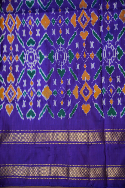Pure Ikkat Soft Silk Saree - Green