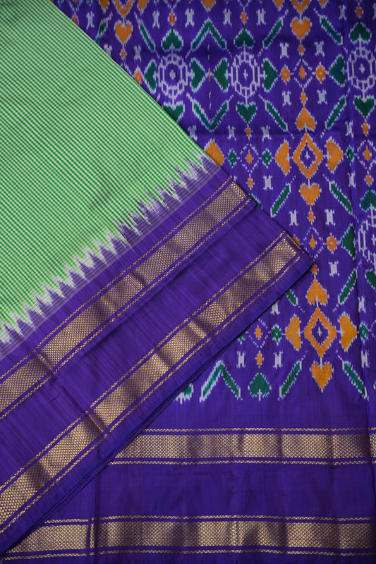 Pure Ikkat Soft Silk Saree - Green