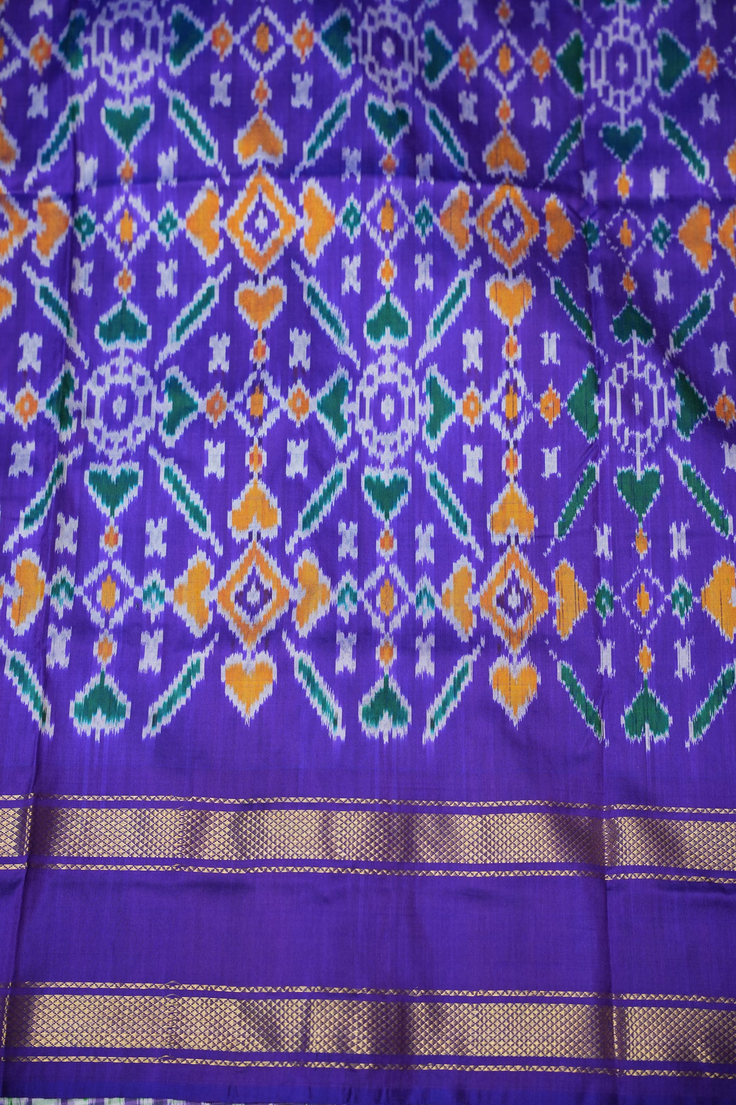 Pure Ikkat Soft Silk Saree - Green