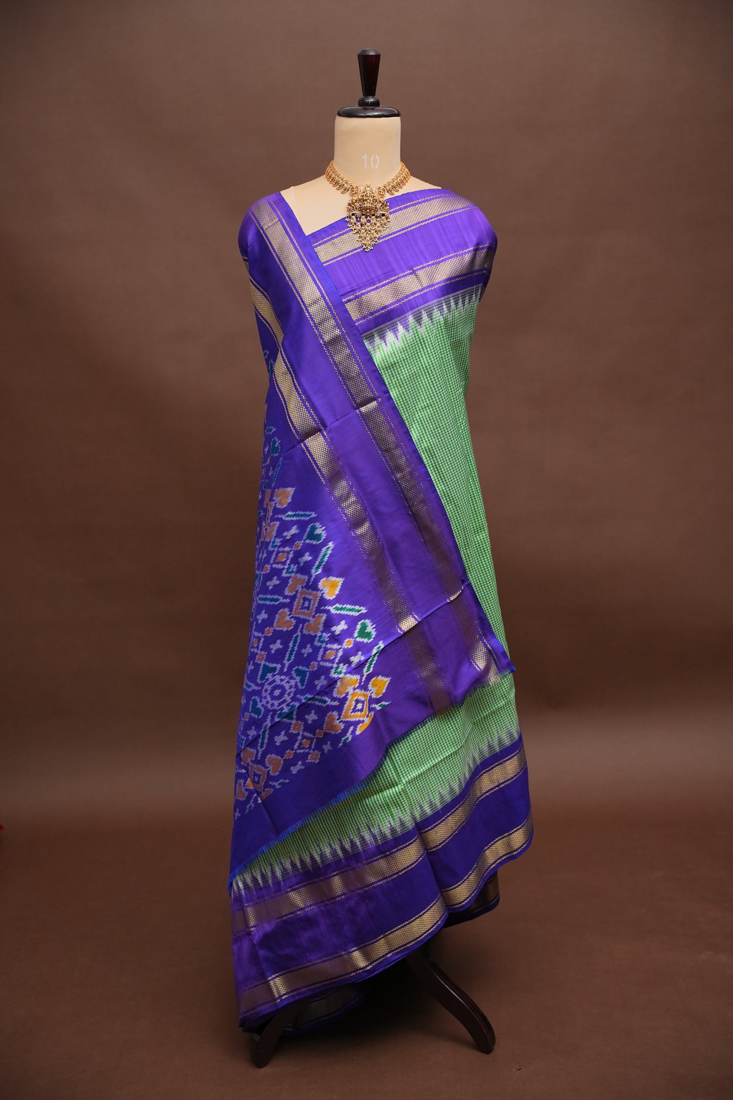Pure Ikkat Soft Silk Saree - Green